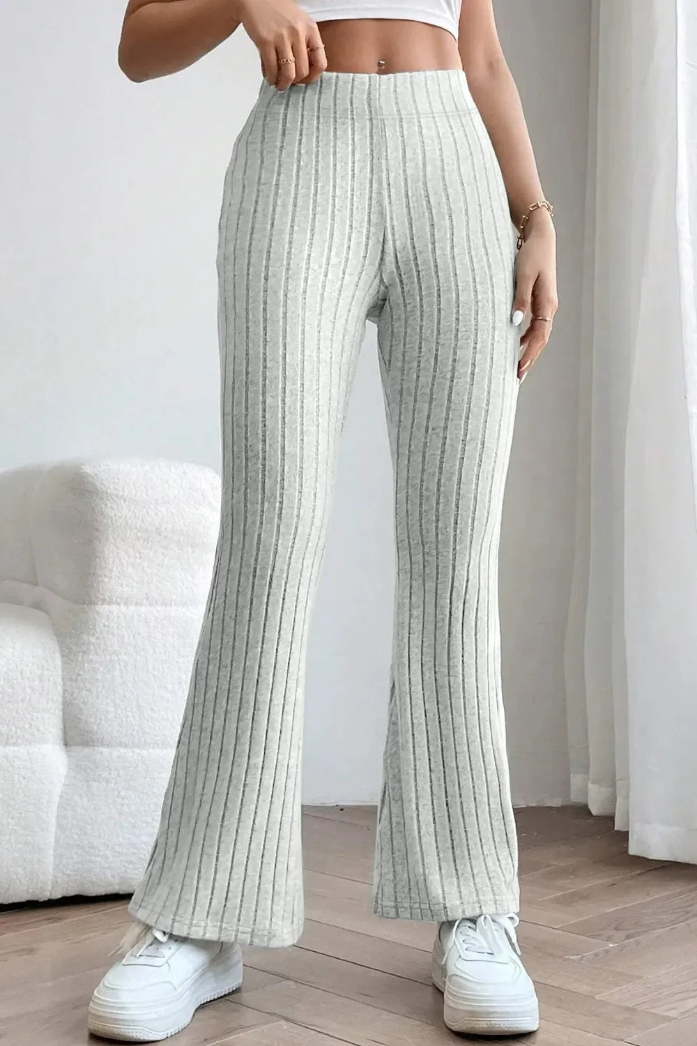 The Off-Duty Ribbed Flare Pants