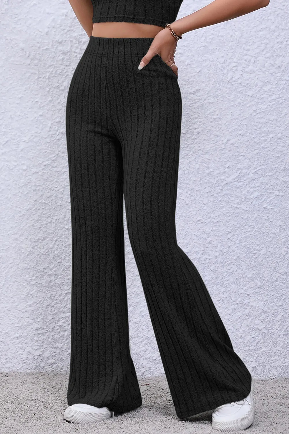 The Off-Duty Ribbed Flare Pants