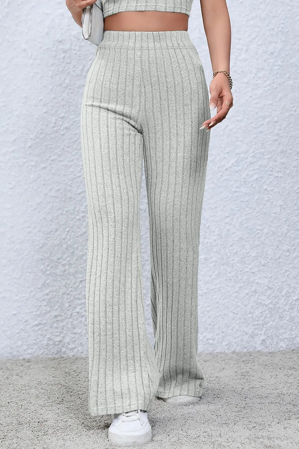 The Off-Duty Ribbed Flare Pants