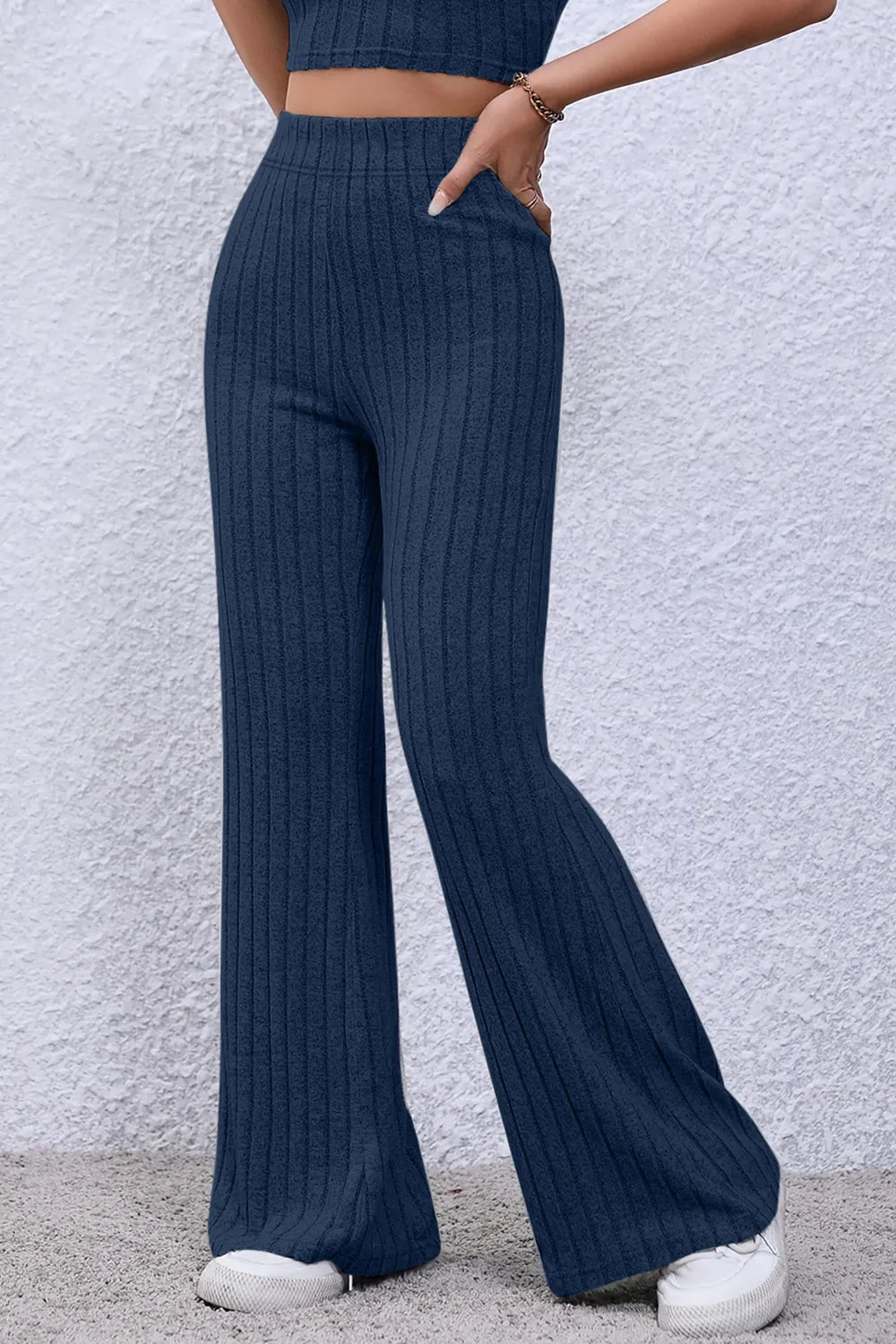 The Off-Duty Ribbed Flare Pants