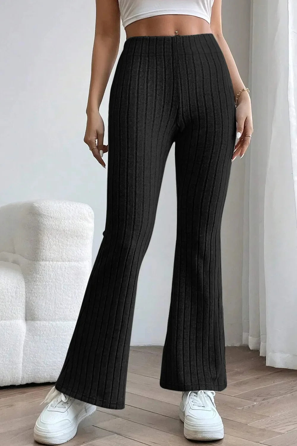 The Off-Duty Ribbed Flare Pants