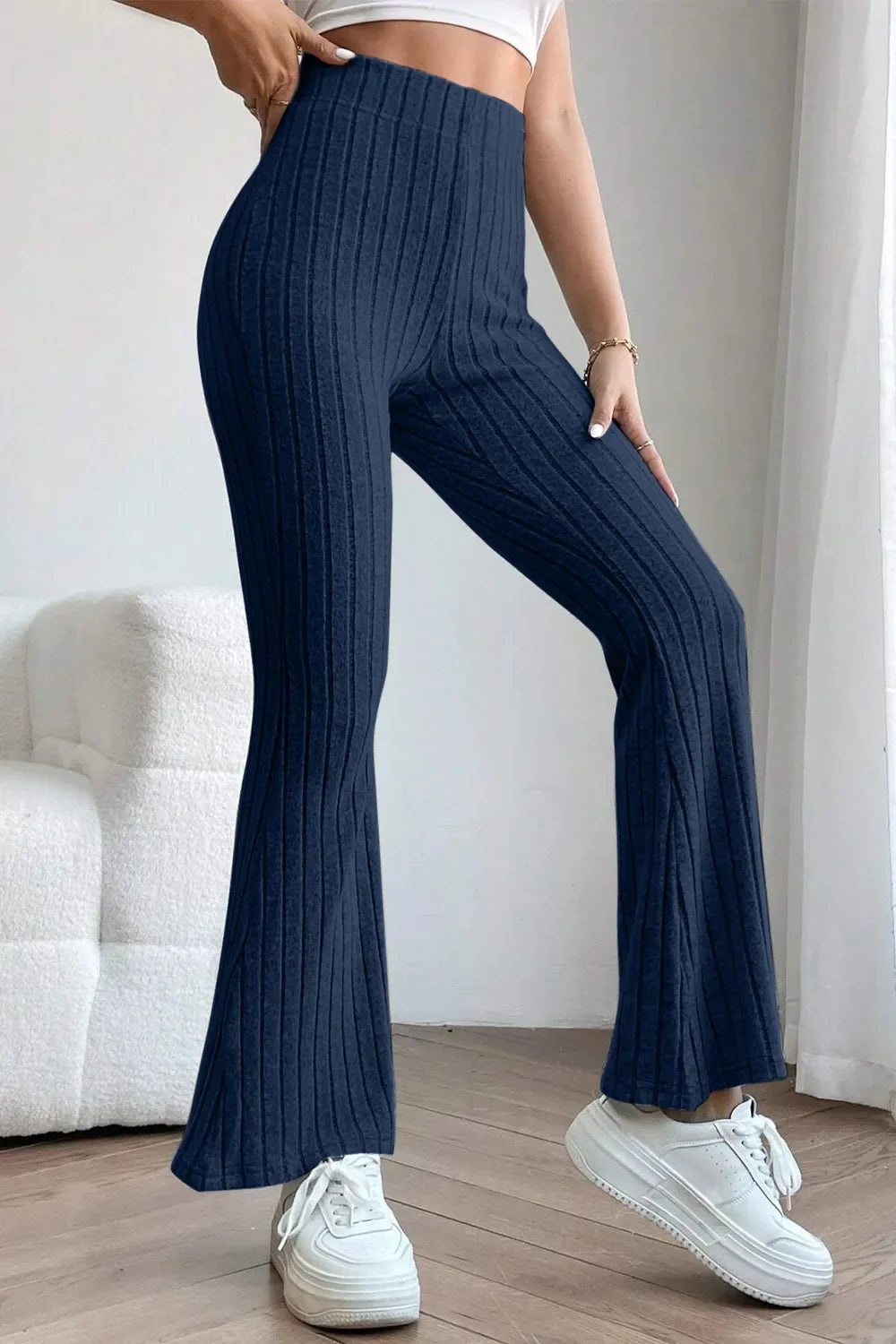 The Off-Duty Ribbed Flare Pants