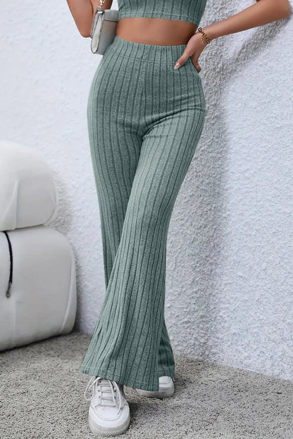 The Off-Duty Ribbed Flare Pants