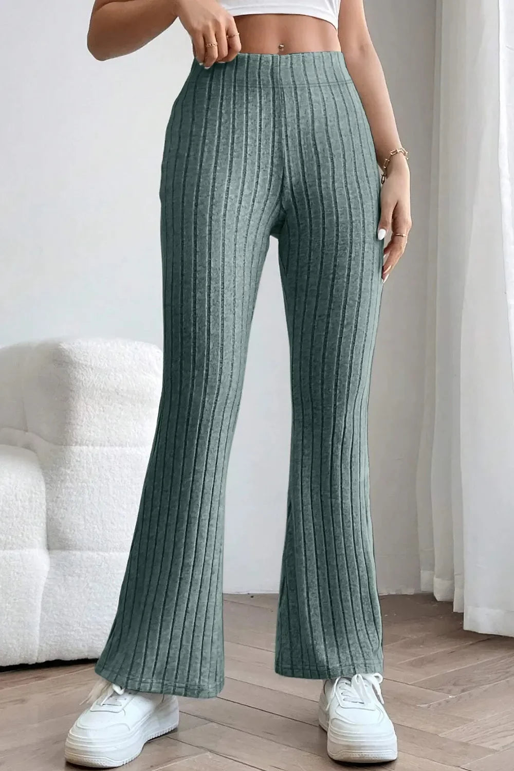 The Off-Duty Ribbed Flare Pants