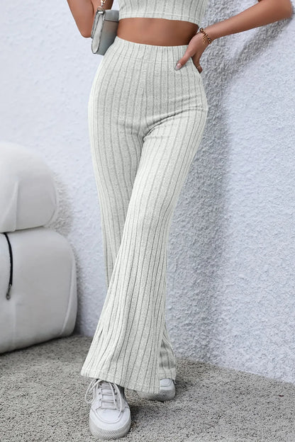 The Off-Duty Ribbed Flare Pants