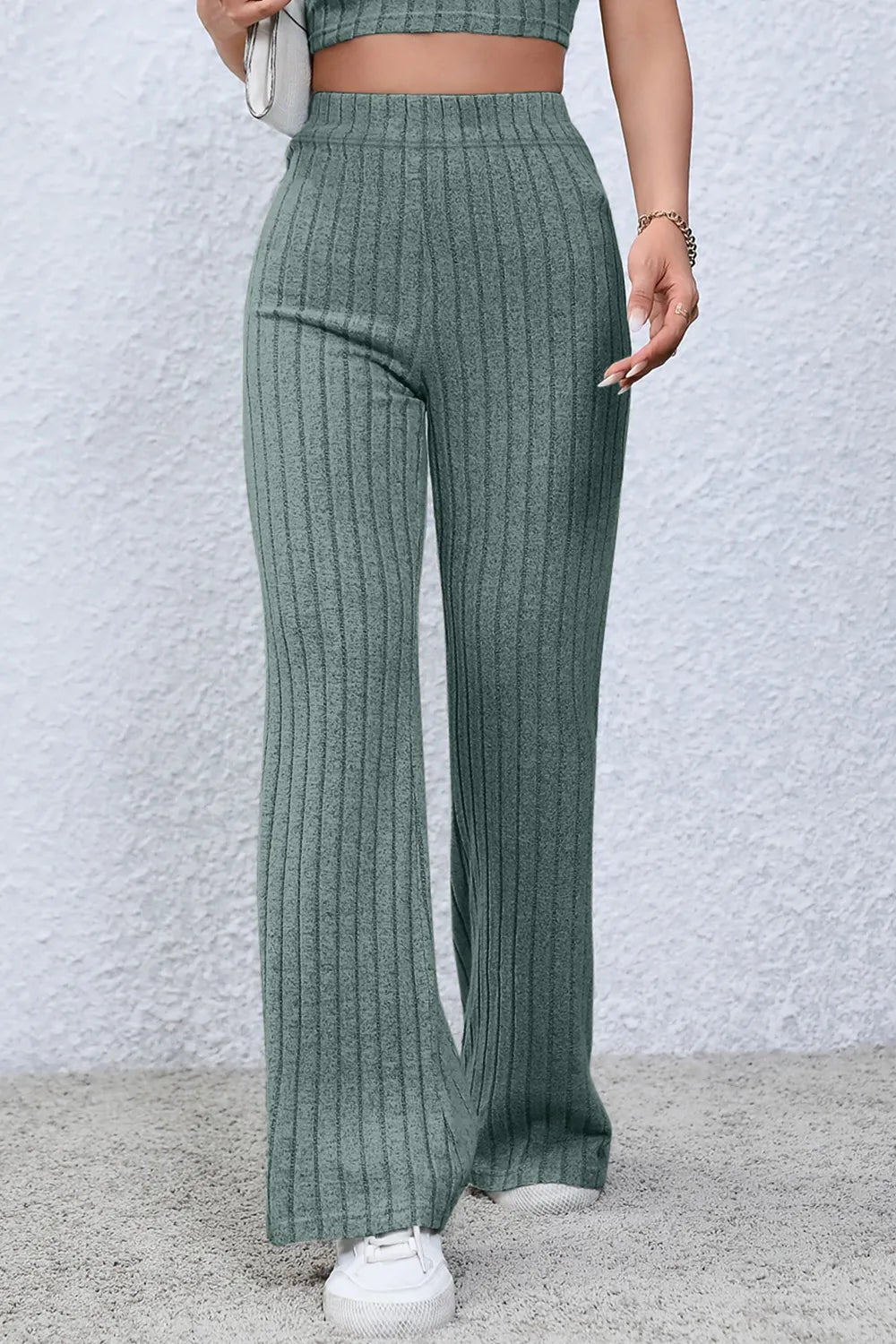 The Off-Duty Ribbed Flare Pants