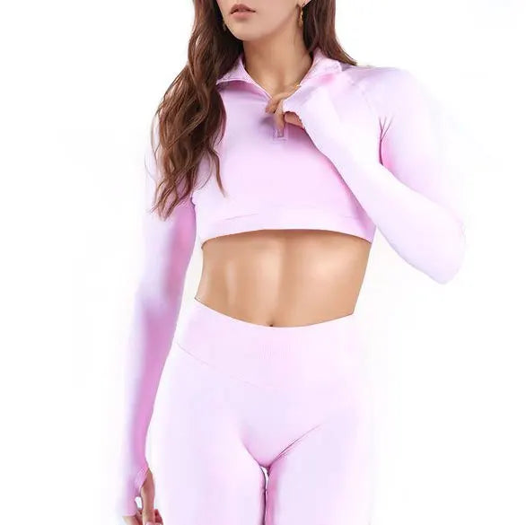 Studio Zip Crop Top