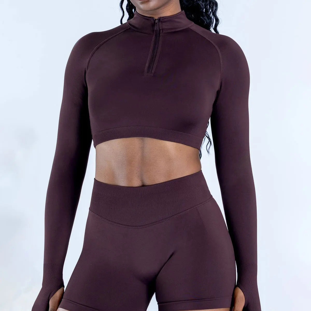 Studio Zip Crop Top