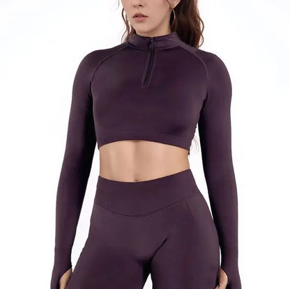 Studio Zip Crop Top