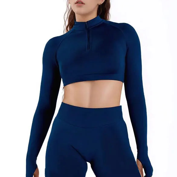 Studio Zip Crop Top