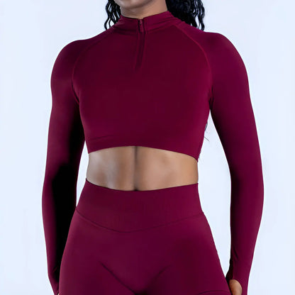 Studio Zip Crop Top