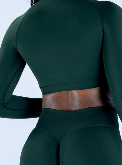 Studio Zip Crop Top