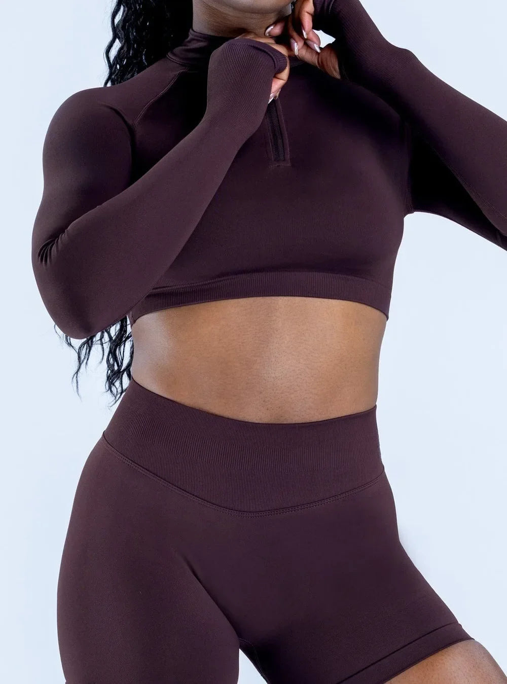 Studio Zip Crop Top