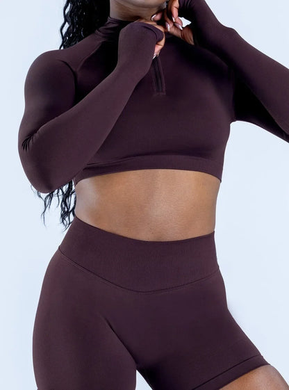 Studio Zip Crop Top