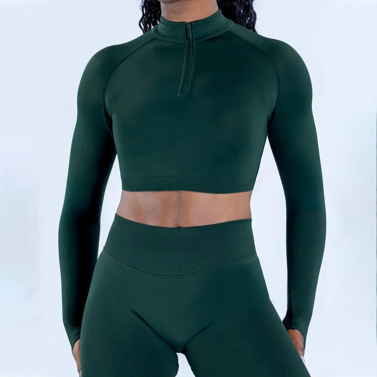 Studio Zip Crop Top