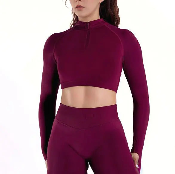 Studio Zip Crop Top