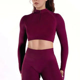 Studio Zip Crop Top