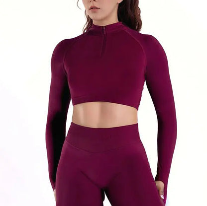 Studio Zip Crop Top