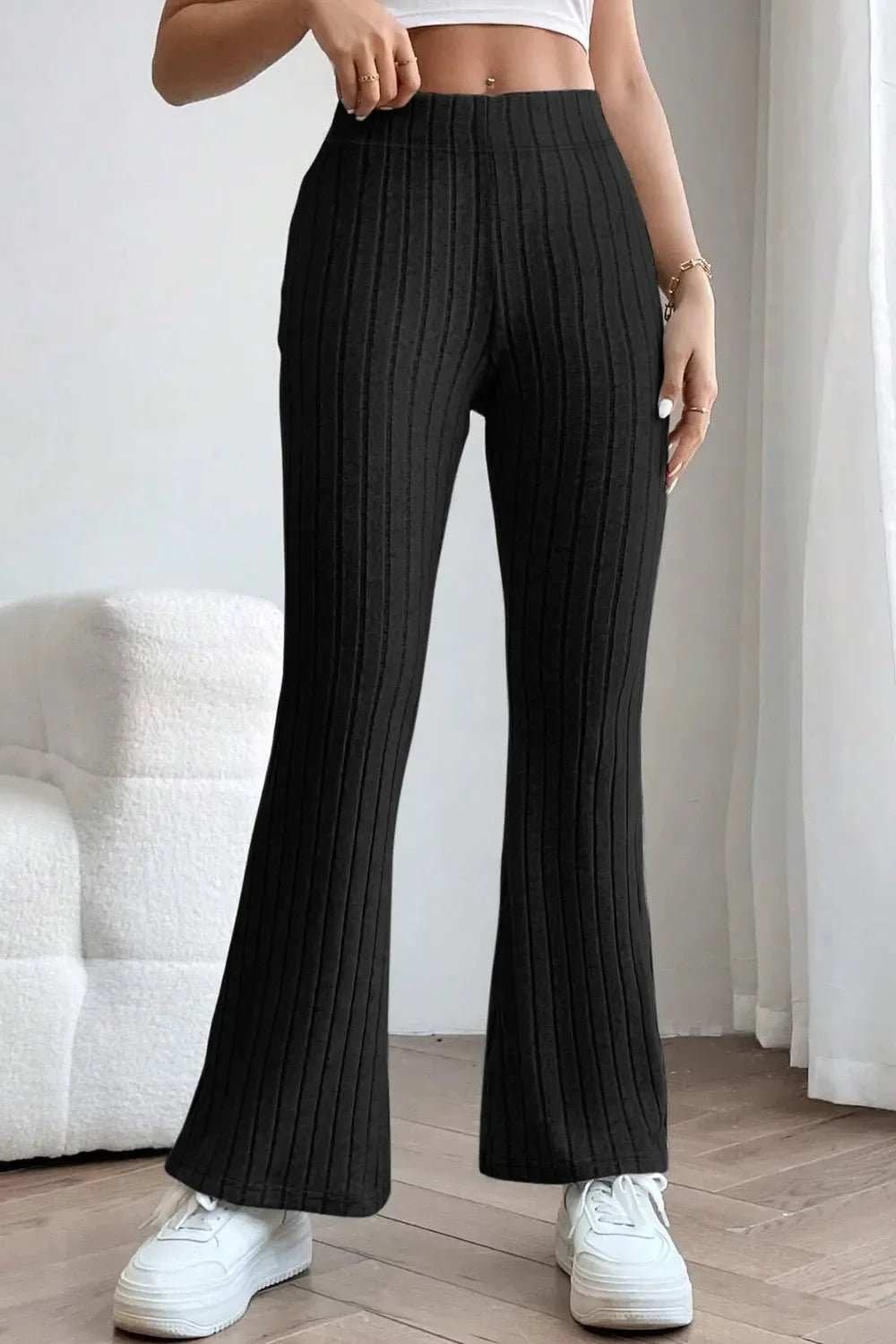 The Off-Duty Ribbed Flare Pants