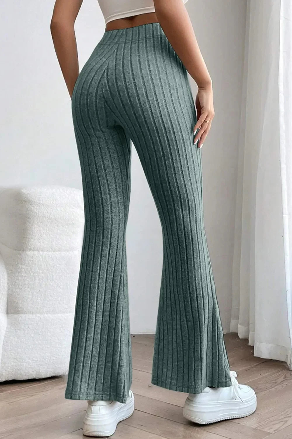 The Off-Duty Ribbed Flare Pants