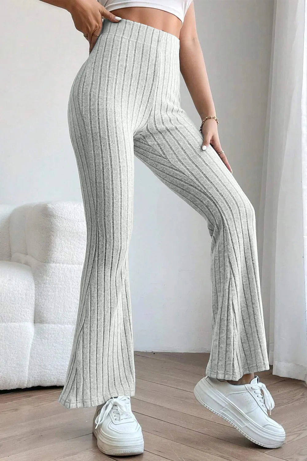 The Off-Duty Ribbed Flare Pants